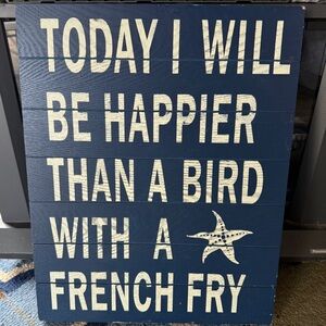 Rustic Navy Blue and White Inspirational Wall Art